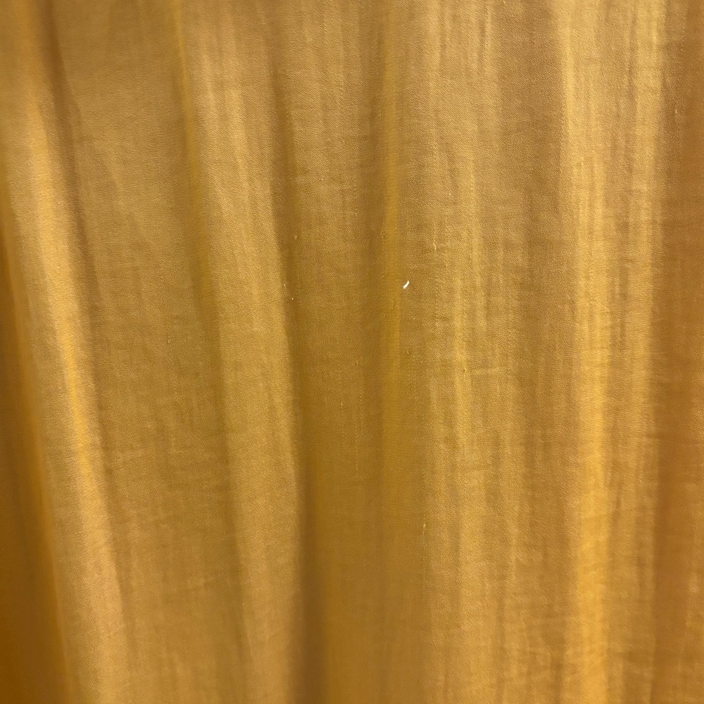 LOFT Sleeveless V-Neck Dress Gold Mustard Yellow Size Extra Small Petite - Picture 5 of 6